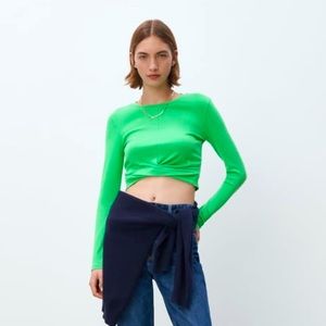 Zara knotted top